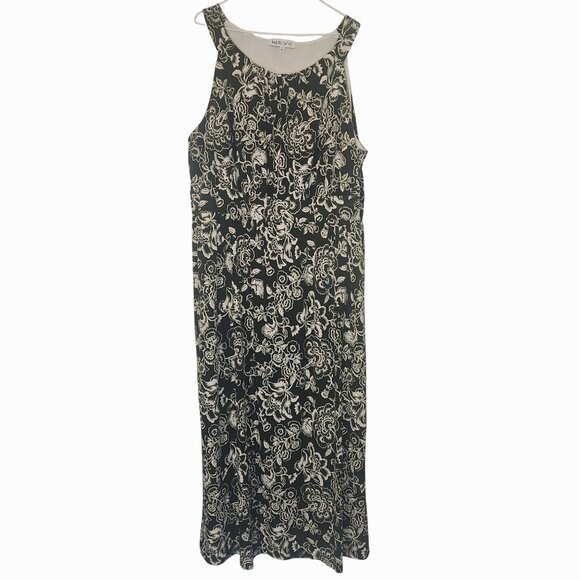 Meri Skye dress Womens Plus Size 4X Floral Maxi Sleeveless USA granneycore 90s - Picture 1 of 6